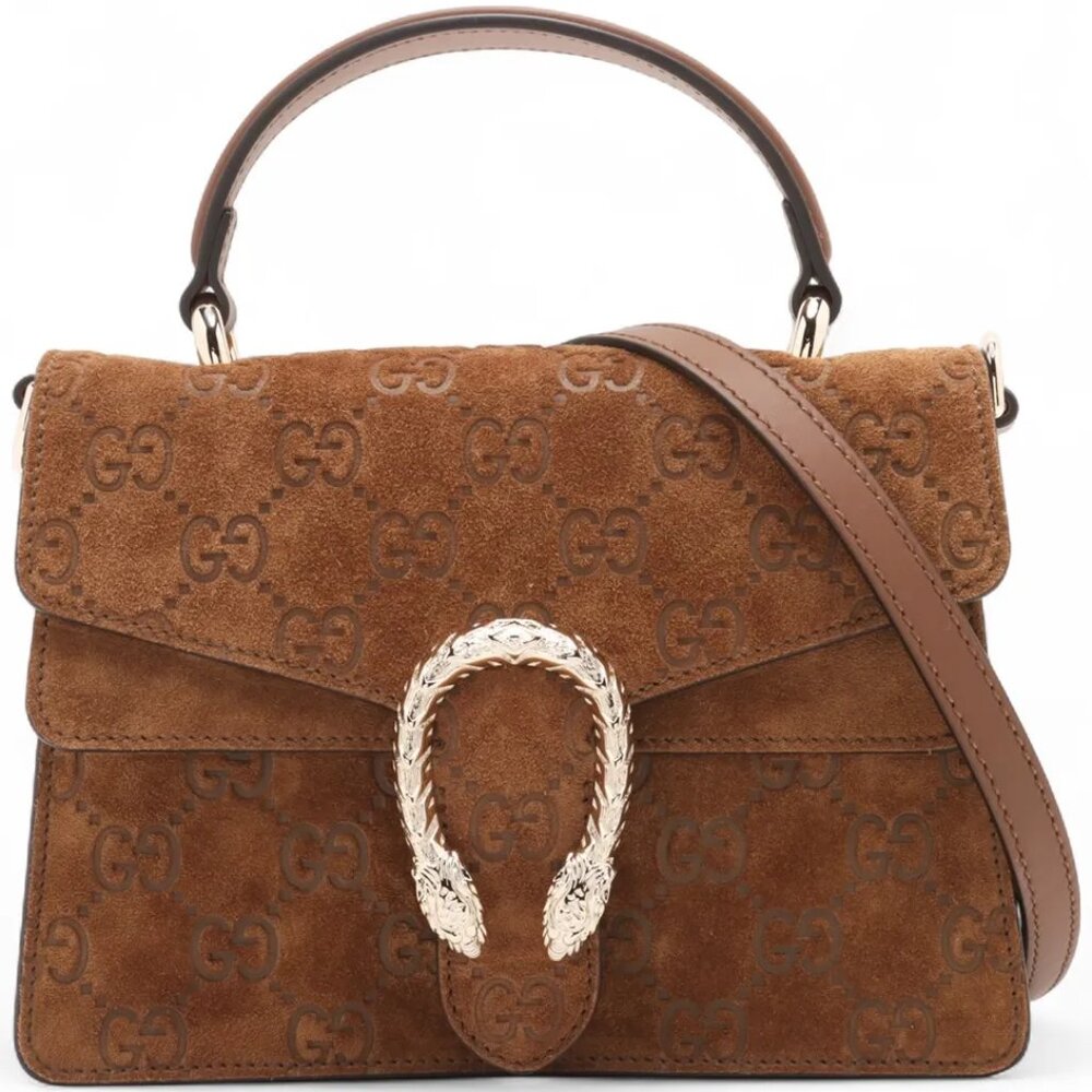 🔥🔥🔥Gucci Dionysus Suede 2 Way Handbag Brown - COA included.